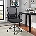Komene Office Chair Ergonomic Modern Executive Mesh Office Chair with Flip-up Arms and Back Support, High Back Heavy Duty Office Chair with Wheels and Wide Thick Seat Cushion, Black and White