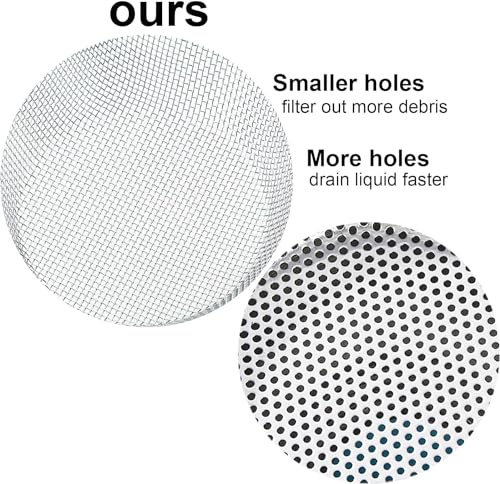 Image of Stanley Stainless Steel Kitchen Sink Strainer Plug, Filter Stopper Mesh Long Hair Food Blockages Cleaning Tool for Bathroom Kitchen Sink, 11.5 cm (1 Pack)