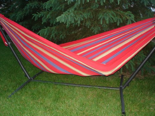 Hamac brésilien simple coton Vivere BRAZ111 toile suspendue multicolore - 4