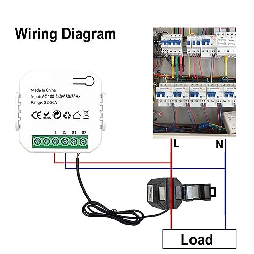 Transformateur de courant Tuya 80A avec commande vocale et suivi connecté - 4