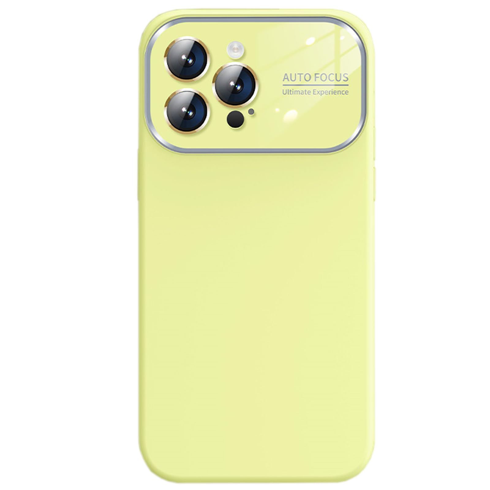 LXURY Ultra cienkie etui do iPhone'a 15 Pro Max/15 Pro/15 Plus/15, miękkie etui premium z okienkiem ochronnym aparatu, oryginalne etui z płynnego silikonu, żółte, 15 Plus 6,7"