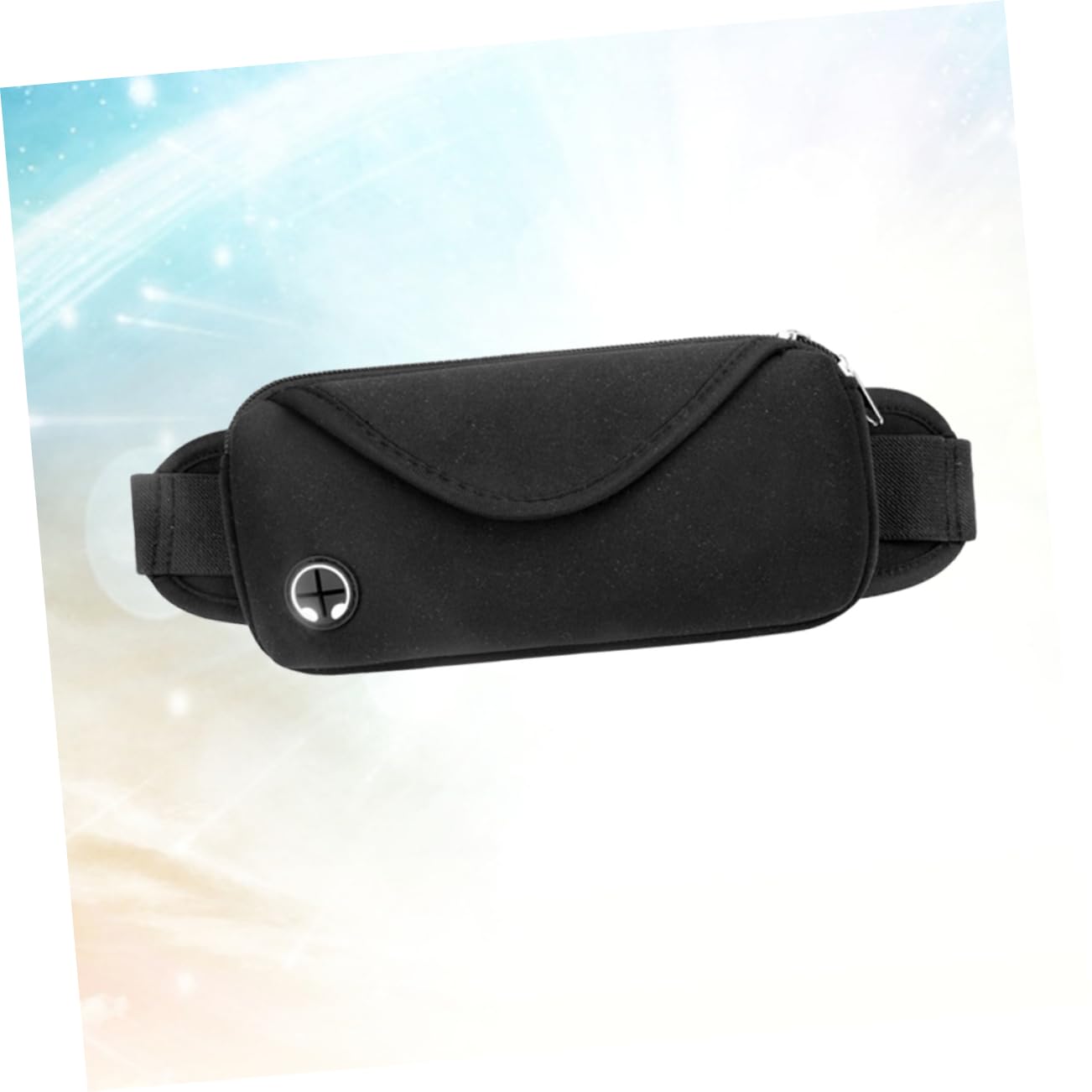NAMOARLY Outdoor Waist Bag Small Portable Storage Pack for Travel Hiking Running Durable Cloth Material Zipper Design Earphone for Hands Convenience Black
