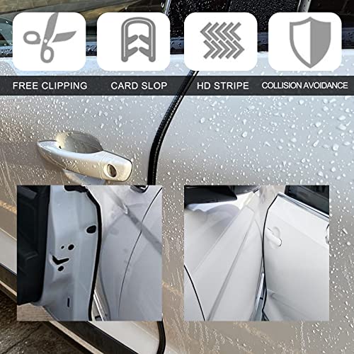 Ajxn Car Door Edge Guards, 32Ft Universal Rubber Seal Protector U Shape Edge Trim Car Door Edge Protection For Most Car, Aluminum Boat Edge Guards(Black) #TOP5