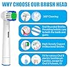 Replacement Toothbrush Heads Compatible with Oral-B Braun, 4 Pcs Professional Electric Toothbrush Heads Brush Heads for Oral B Replacement Heads Refill Pro 500/1000/1500/3000/3757/5000/7000/7500/8000 #2