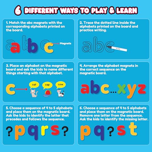 Image of Play Panda Learn to Write Small Letter Magnetic Learning Board Game for Kids