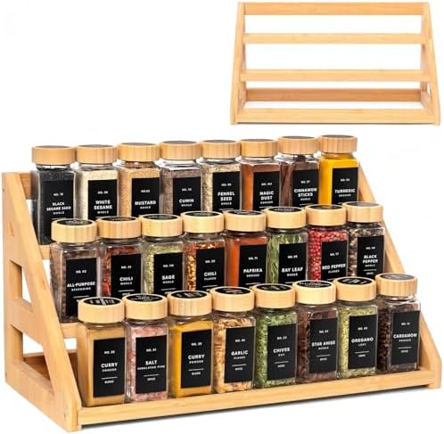 3 Tier Bamboo Spice Racks