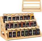 Bamboo Tiered Spice Rack, for Countertop Spice Organizer for Pantry Spice Shelf Organizer Kitchen Spices Rack,Cabinet spice rack,Cabinet seasoning rack,Bamboo