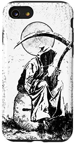 iPhone SE (2020) / 7 / 8 Grim Reaper Death Tarot Card Case Satanic Goth Distressed Case