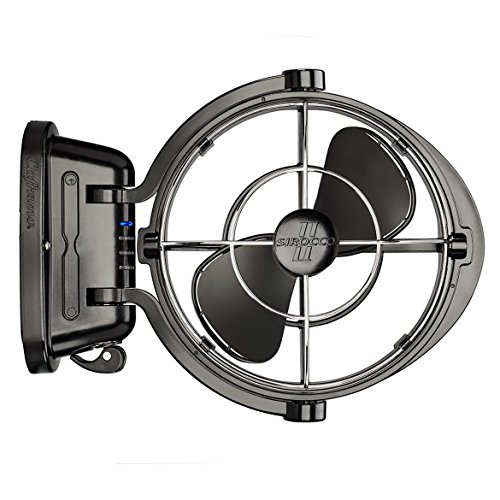 SEEKR Sirocco II, 7010CABBX, 3-Speed, 360 Degree Airflow, Direct Wire Gimbal Fan, 125/185 CFM, 12/24V, Black, 17.8cm Blade