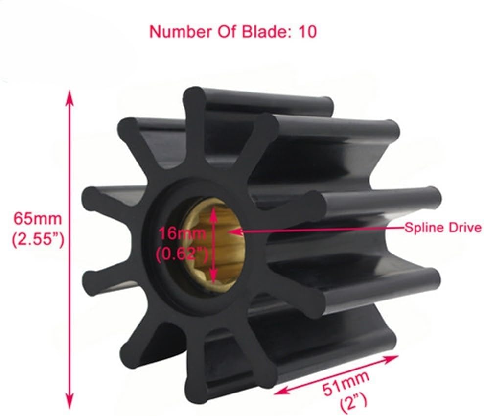 engine seawater cooling pump rubber impeller for Volvo 3588475