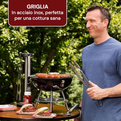 Barbecue rond pour camping et jardin : grillades réussies sur la terrasse - 5