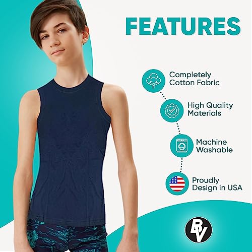 BROOKLYN VERTICAL Boys 3 Pack Muscle Shirt Sleeveless Tee - Tagless Cotton Super Soft2