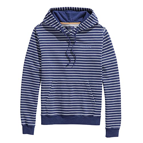 Vineyard Vines Men's Striped Surfside Hoodie, True Indigo, Large #TOP19