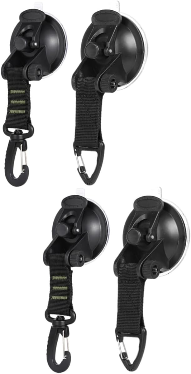 Sosoport 4 Pcs Tent Suction Cup Hook Suction Cup Hooks Suction Cups Hooks Car Mounted Tent Hooks Outdoor Travel Hooks Heavy Duty Clothes Rack Coat Hangers Portable Clothes Rack Car Hanger