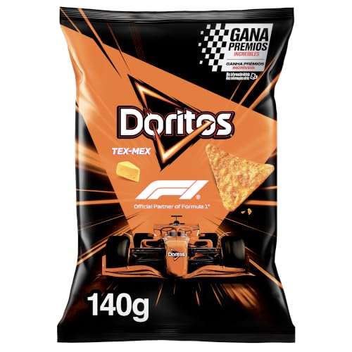 Doritos Tex Mex, Nachos con sabor a queso, Producto de Aperitivo, bolsa individual, 140gr