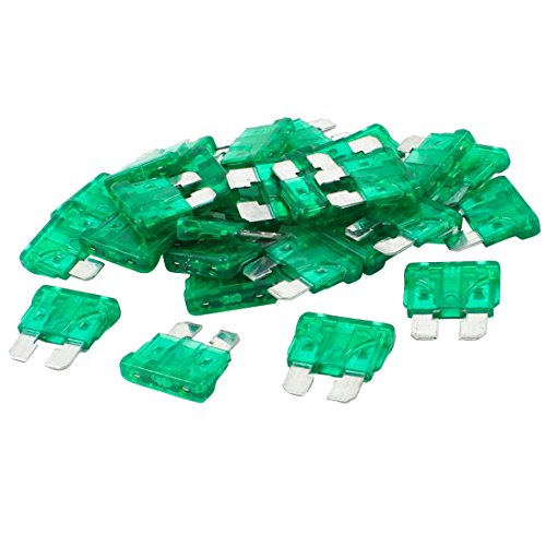 Fusibles del coche - SODIAL(R) Vehiculo Coche 30Amp Verde Fusibles ATC de hoja de dos punta de cuerpo 30pzs