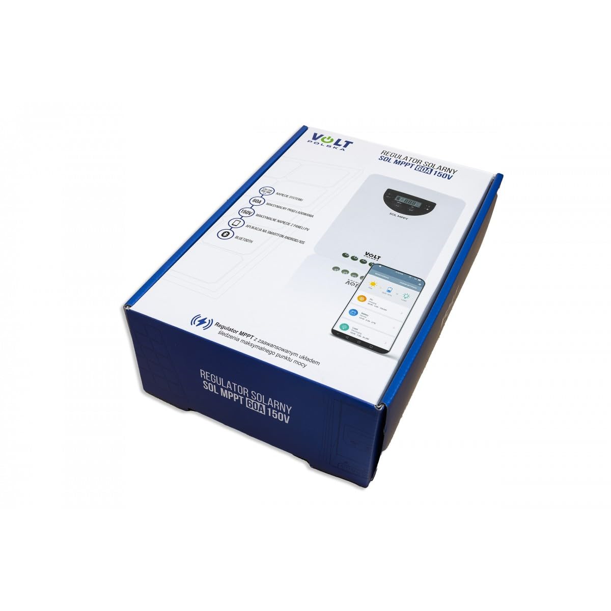 Regulator solarny SOL MPPT 60A (150V) 12/24/36/48V + LCD + BLUETOOTH