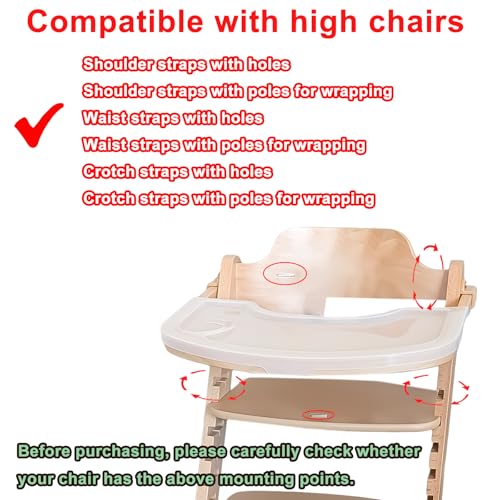 Image of 5 Point Harness Seat Belt Strap, High Chair Strap, Harness for Stroller Pushchair Pram Buggy, Shoulder Strap Belts (White)