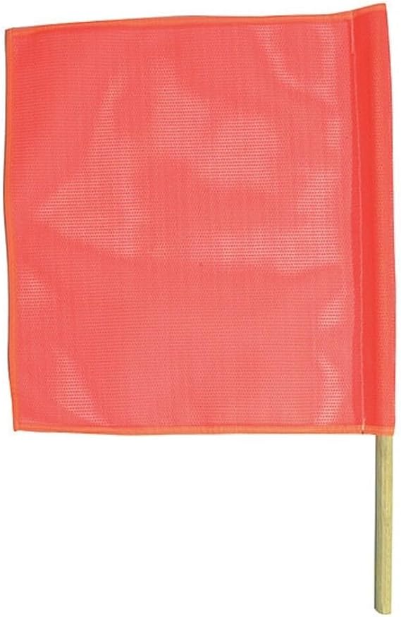 SFKV18-30 18-Inch Mesh Safety Flags, with Dowel Red/Orange