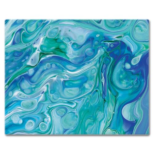 Tabla de cortar rectangular de vidrio templado 15 x 12 pulgadas miniatura 1