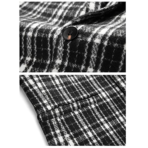 Blazer xadrez masculino, terno casual de negócios, terno de um botão, jaqueta de smoking para banque