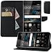 Produktbild MOELECTRONIX Buch Klapp Tasche Schutz Hülle Wallet Flip Case Etui passend für Huawei P8 GRA-L09