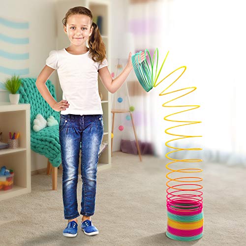 Image of 6 inch 150mm Jumbo Rainbow Coil Spring, for Boys, Girls, Parties, Gifts & Birthdays