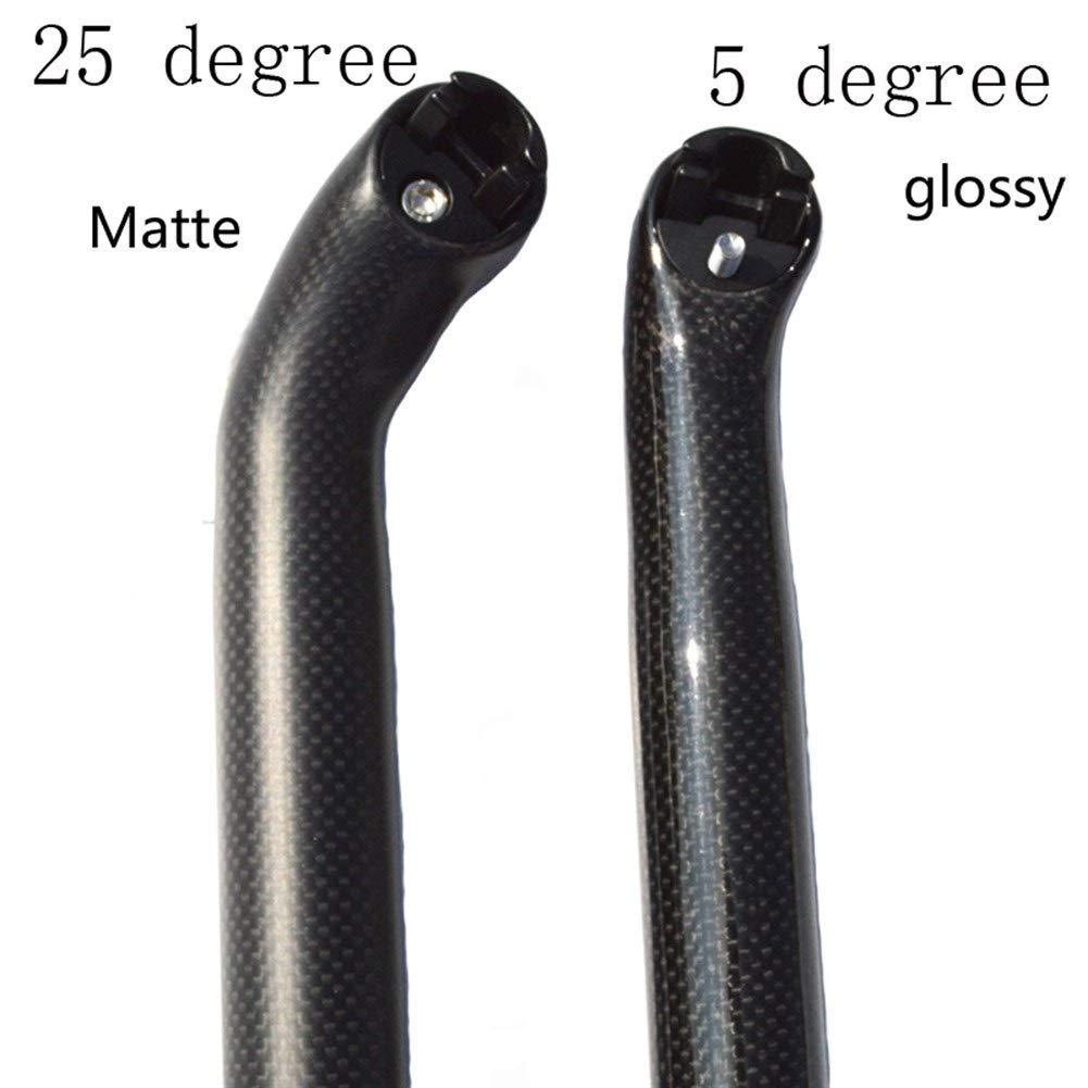 Spring FedersattelstüTze,Fahrrad SattelstüTze 3K volle Carbon-Faser Folding Fahrrad-Sattelstütze 31,8 33,9 34,9 mm 580 mm Carbon-MTB Fahrrad-Sattelstütze Offset 5/25 Grad Radfahren Teile