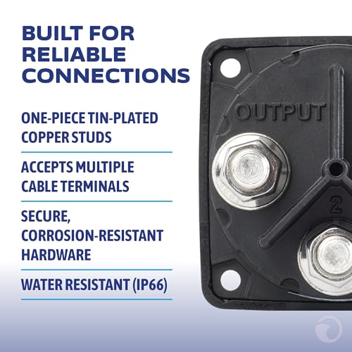 Image of Blue Sea Systems 3‑Position Mini Battery Switch, Black, 6008200 m‑Series