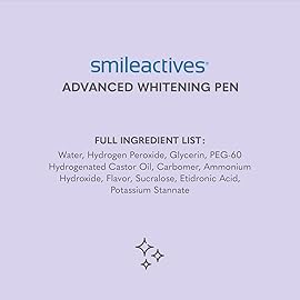 Smileactives Teeth Whitening Pen for White Smile, Fast Tooth Whitener and Stain Remover with Precision Brush Tip, Dental Quality Whitening Gel, Travel Pen, Easy to Use, Winterberry Flavor, 1 Pack