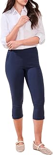 Women's Performance Stretch Slimming Capri Pants with Flatten It Tummy Control