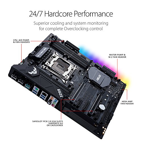 ASUS TUF X299 MARK 2 Scheda Madre LGA2066 ATX con DDR4 4000 MHz (OC), Dual M.2, Supporto Intel VROC, Intel Optane Memory Ready, Intel Gigabit LAN, USB 3.1 Gen 2