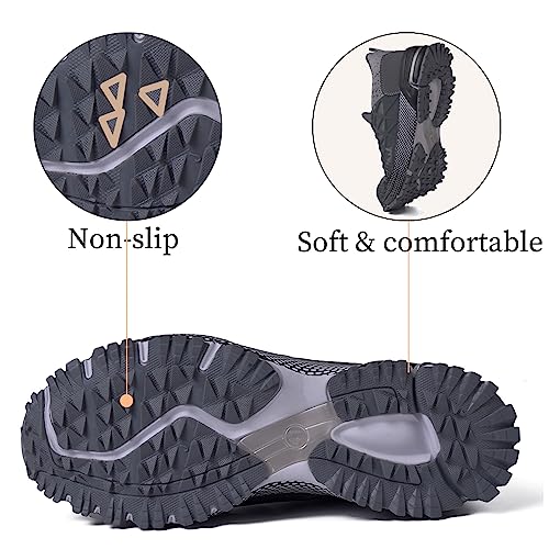 Image of SUADEX Steel Toe Shoes for Men Women Indestructible Steel Toe Sneakers Lightweight Work Safety Shoes Puncture Proof Composite Toe
