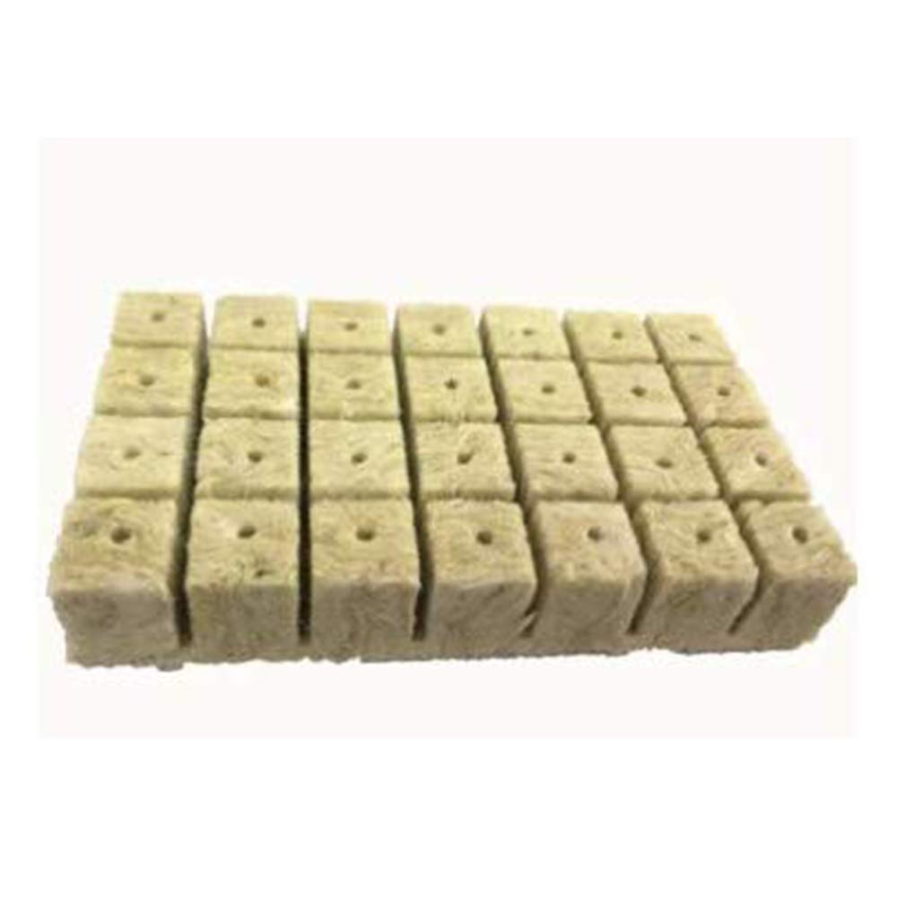 PLATINUM 50 Pcs Rockwool Stonewool Hydroponic Grow Cubes Starter Sheets for Cloning,Plant Propagation,Seed Starting Hydroponic Grow Medi