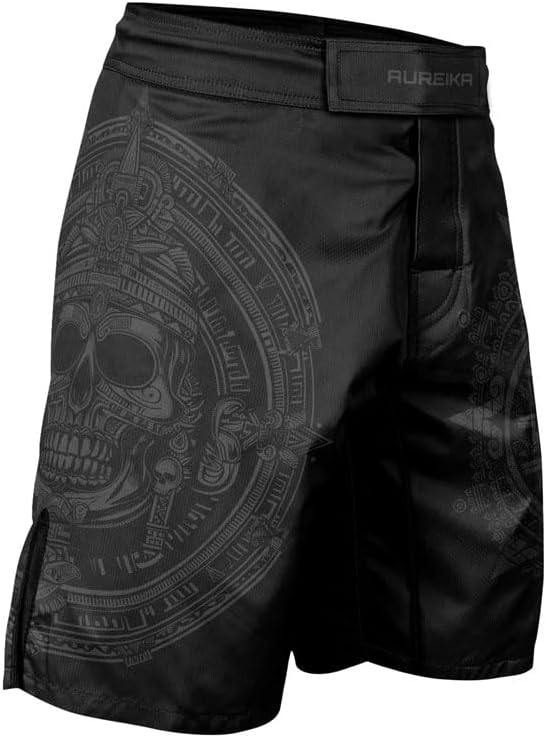 Men’s Aztec Fight Shorts – Stretchable MMA Shorts for BJJ, Jiu Jitsu, Wrestling, Boxing, and Muay Thai Training