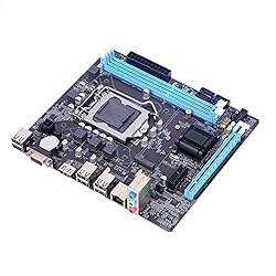 Nuwo H61 Placa Base Micro-ATX LGA 1155, Compatible con procesadores Intel i3/i5/i7 2th y 3th Gen, 2 Ranuras RAM DDR3, Ranura M.2 NVME, HDMI, VGA, LAN, PCI-e x16, Bulk