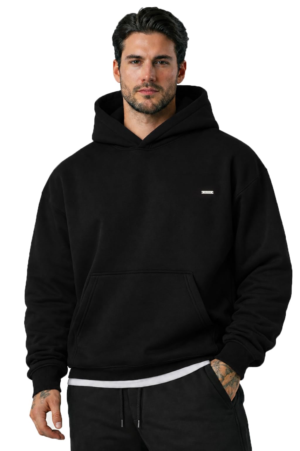 SMILODOX Dawson Hoodie Herren - Oversize Kapuzen Pullover - Langarm Hoody Sweatshirt, Optimal für Sport, Streetstyle und Alltag, Bequem und Vielseitig Kombinierbar