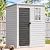 Outdoor Resin Storage Shed with Floor Included 5x3 FT, Waterproof Outside Sheds with Window Lockable Door, Plastic Sheds for Backyard Garden Patio Lawn Tools, Gray