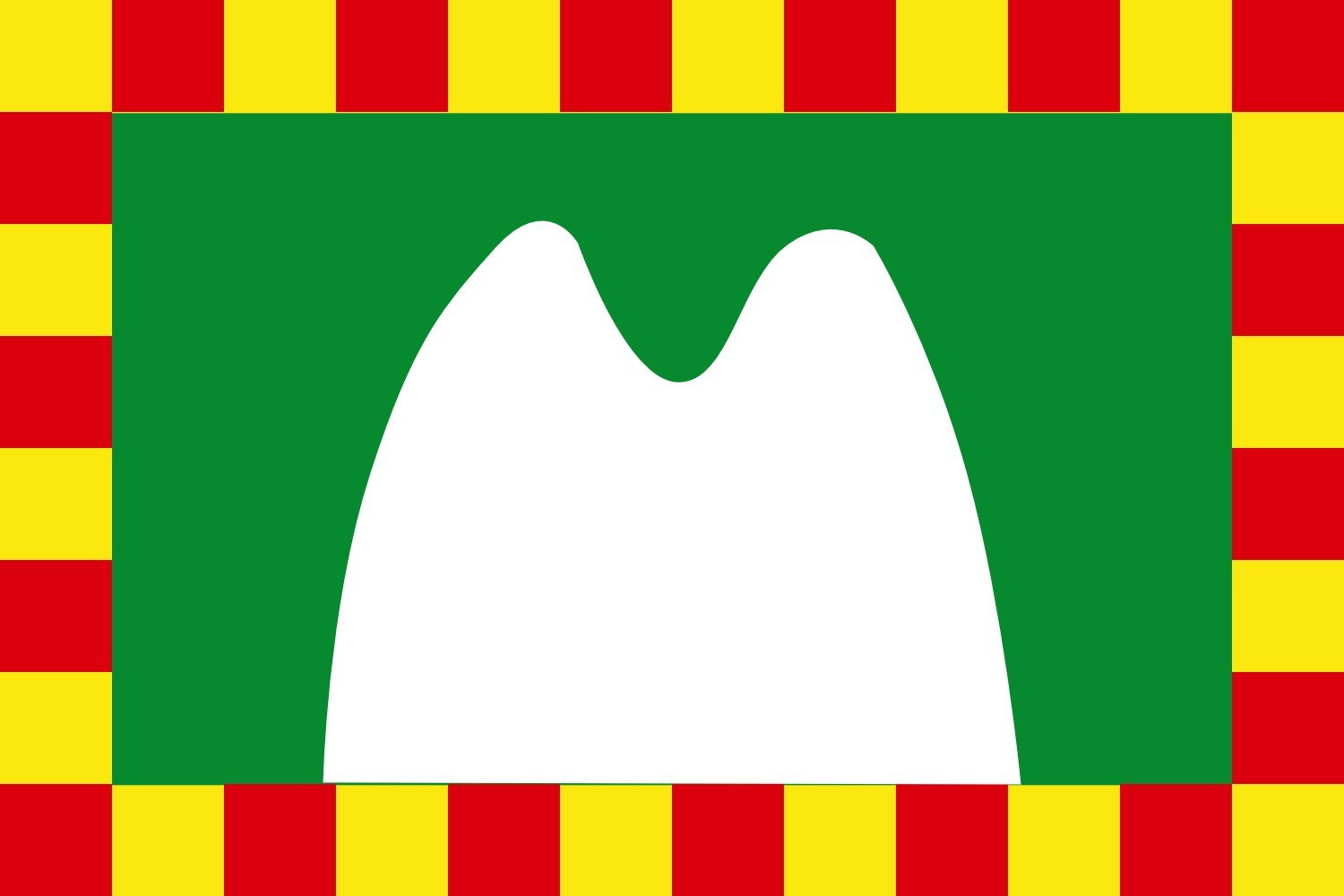 Drapeau Berguedà paysage anti-effilochage grand format 1.35m²