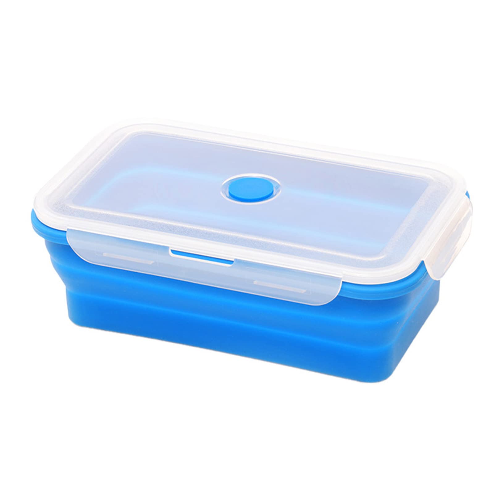 MALSSE Silicone Foldable Lunch Box Food Storage Container Free Microwavable Portable Picnic Rectangle Box Food Storage Containers for Fridge Large Capacity with Lids Microwave Safe