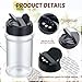 Jadive 36 Pcs 5.5 oz Plastic Spice Jars with Shaker Lids Clear Spice Bottles Plastic Seasoning Containers Empty Shaker for Kitchen Storing Herbs Seasoning Powders Pepper Dry Goods (Black)