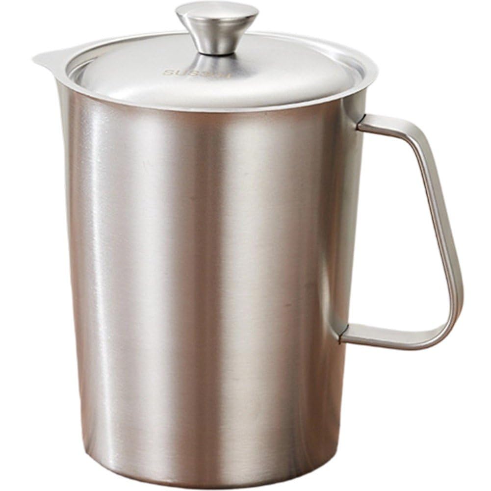 Danlai 2000ml Stainless Steel Frothing Pitcher, Marked Milk Jug for Coffee Making and Daily Kitchen Use