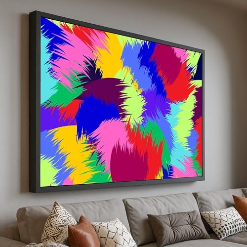 Art mural moderne coloré pour illuminer votre décoration de salon contemporain