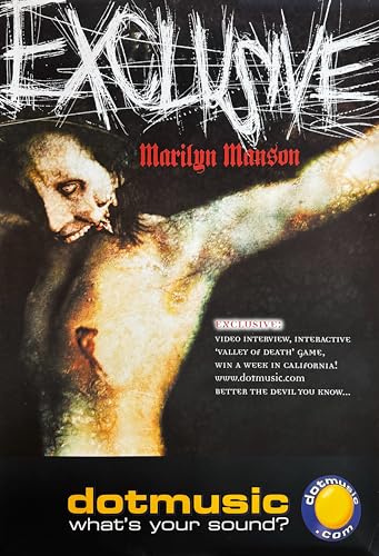 Poster Marilyn Manson 51X76Cm pour sublimer votre studio de musique