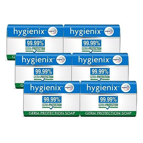 Image of Hygienix Germ Protection Bathing Soap With 99.99% Germ-Protection| Non-Drying Formula For Soft & Smooth Skin & Lasting Refreshing Fragrance| For All Skin Types| 125g, Pack of 6