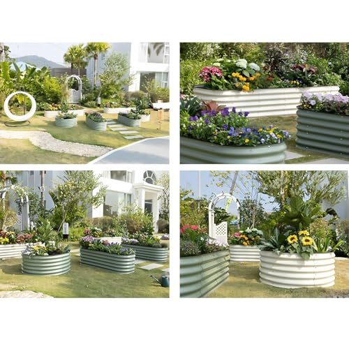 Jardinière facile à assembler avec bord en caoutchouc pour fleurs - 5