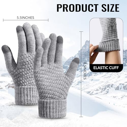 Tobehigher 4 Pairs Winter Gloves - Winter Gloves Women Gloves For Women Cold Weather thumb #3