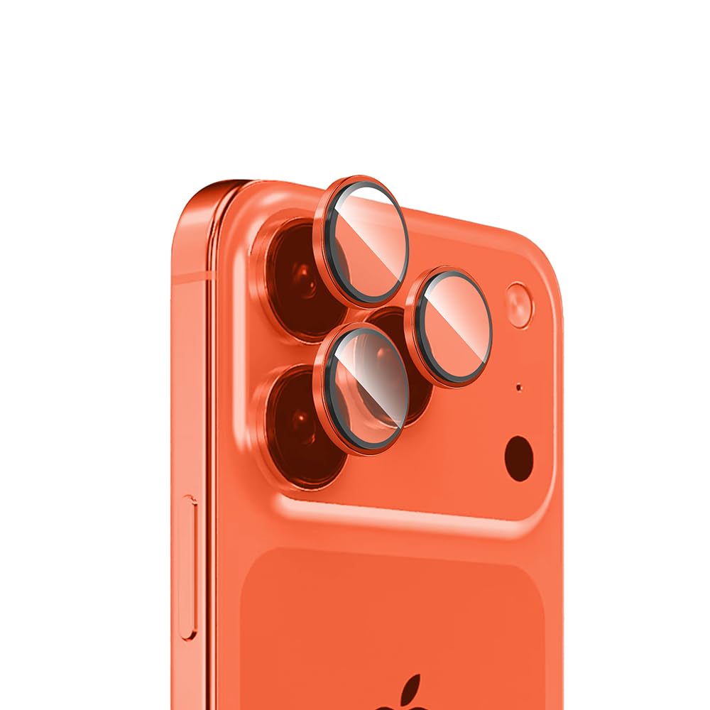 Zore Apple iPhone 17 Pro ve 17 Pro Max Zore Mikro Kamera Lens Koruyucu Turuncu