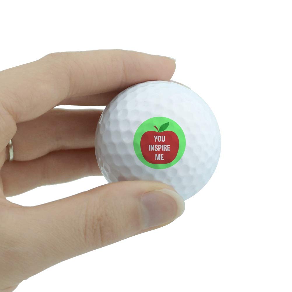 GRAPHICS & MORE You Inspire Me Teacher Apple Novelty Golf Balls 3 Pack