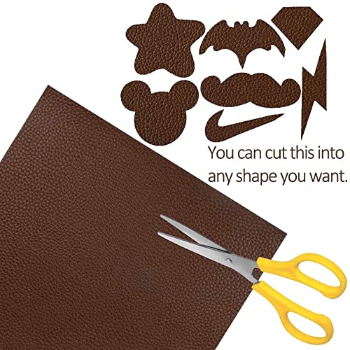 HomeFast HomeFast Artificial PU Leather Patches Faux Synthetic Leather Fabric Self Adhesive for Sofa, Car Seats, Handbags, Jackets Repair Patches Sticky DIY Material, 60x30cm (Pack of 2)